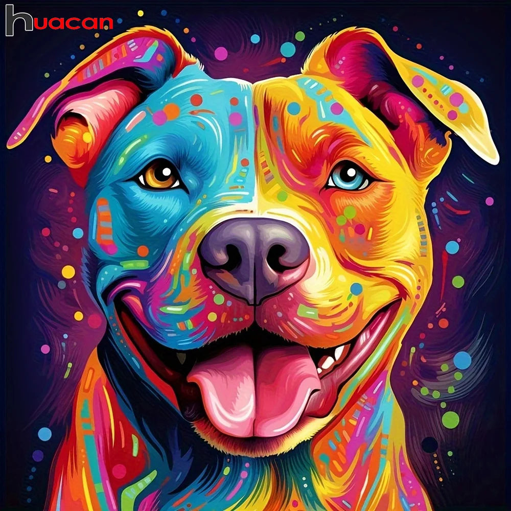 Huacan Full Diamond Painting Animal Diy Diamond Mosaic Colorful Dog Art Gift Set Rhinestone Pictures Wall Decoration Huacan Full Diamond Painting Animal Diy Diamond Mosaic Colorful Dog Art Gift Set Rhinestone Pictures Wall Decoration